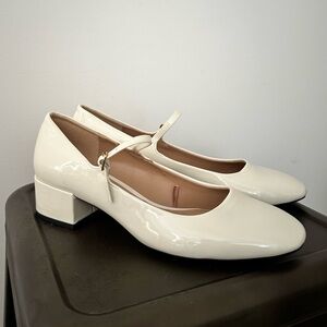 Zara Faux Patent Leather Ballet Flats